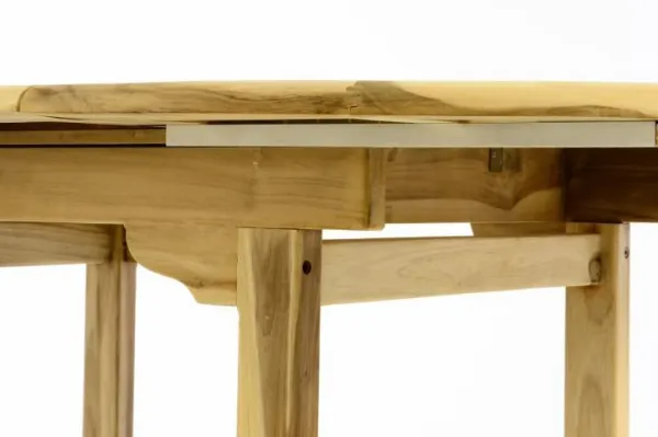 Divero 47195 Záhradný jedálenský stôl z tíkového dreva - 120/170 cm