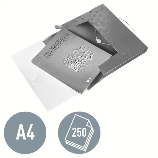 Plastový box s gumičkou Leitz WOW červený