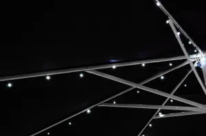 Solárna blikajúca reťaz pre osvetlenie slnečníka - 72 LED