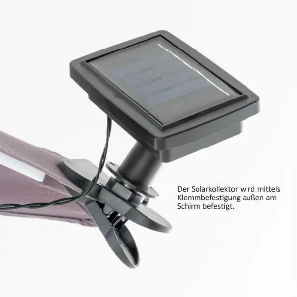 Solárna blikajúca reťaz pre osvetlenie slnečníka - 72 LED