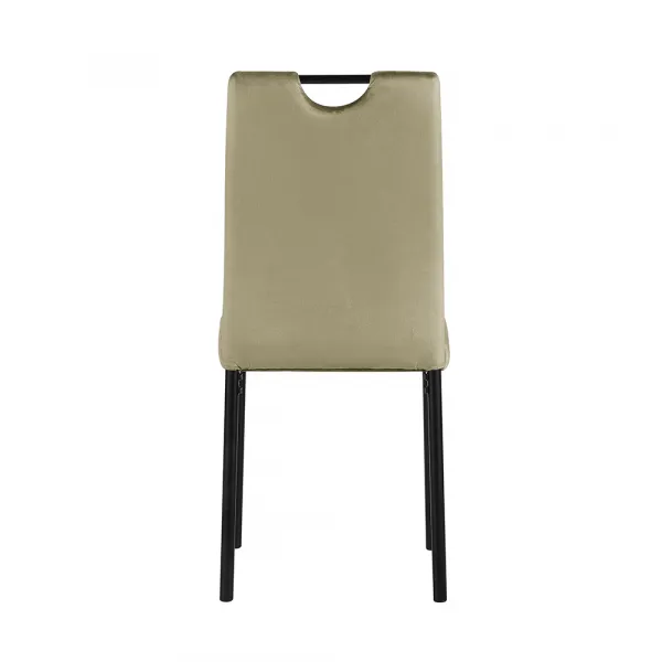 Jedálenská stolička, béžová Velvet látka/kov, JONKA