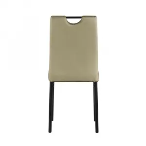 Jedálenská stolička, béžová Velvet látka/kov, JONKA