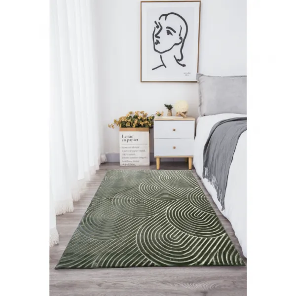 Koberec, zelená-sage, 150x200, LUVRE