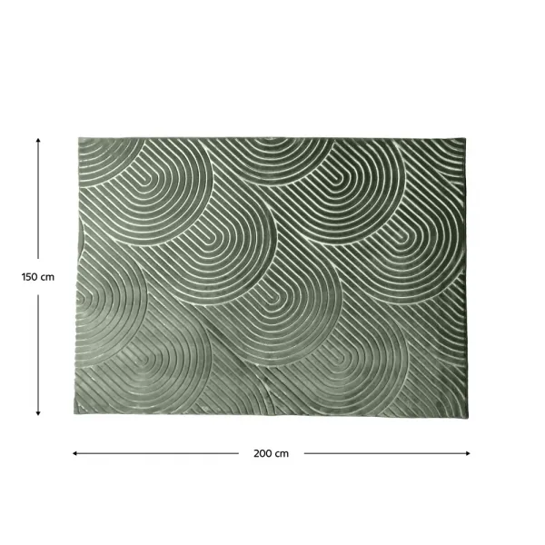 Koberec, zelená-sage, 150x200, LUVRE