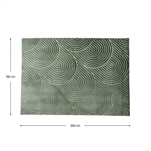 Koberec, zelená-sage, 150x200, LUVRE