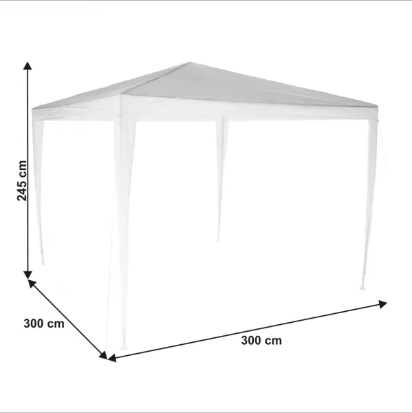 Záhradný altánok 3x3 m, biela, GOTAN