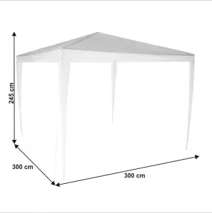 Záhradný altánok 3x3 m, biela, GOTAN
