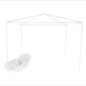 Záhradný altánok 3x3 m, biela, GOTAN