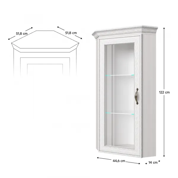 Rohový nadstavec, woodline krém, TIFFY 1W