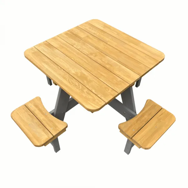 Detské záhradné sedenie, drevo, hnedá/sivá, PIKIO