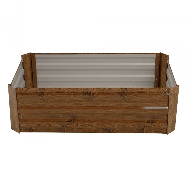 Vyvýšený záhon, hnedý, oceľ, NONKY TYP 2