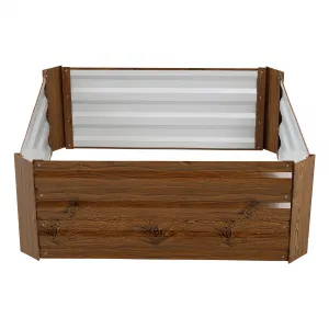 Vyvýšený záhon, hnedý, oceľ, NONKY TYP 3