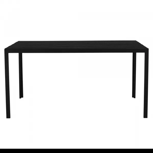Záhradný stôl, 150 cm, čierna, ABELO