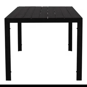 Záhradný stôl, 150 cm, čierna, ABELO