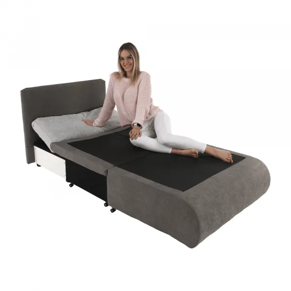Rozkladacie kreslo, sivohnedá Taupe, KENET NEW