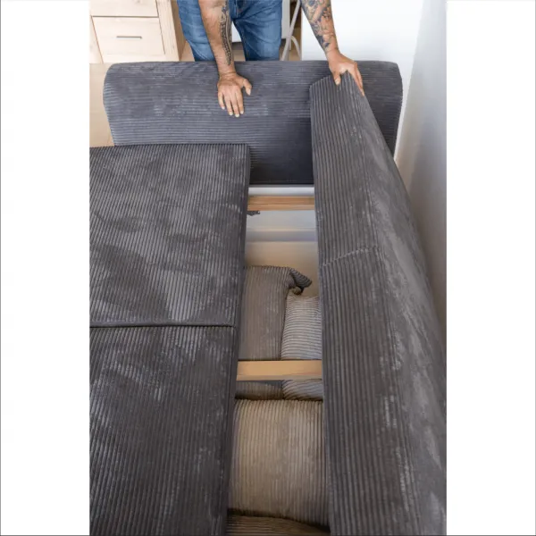 Extra priestranná pohovka, sivá/svetlosivá/béžová, GILEN BIG SOFA
