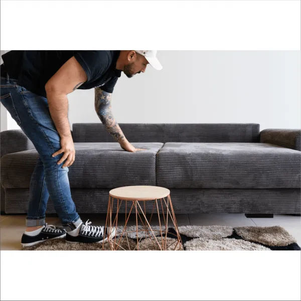 Extra priestranná pohovka, sivá/svetlosivá/béžová, GILEN BIG SOFA