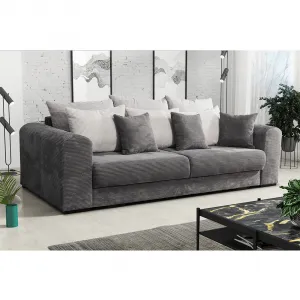 Extra priestranná pohovka, sivá/svetlosivá/béžová, GILEN BIG SOFA
