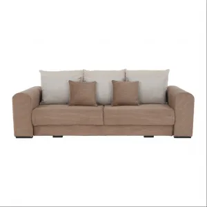 Extra priestranná pohovka, svetlohnedá/béžová/krémová, GILEN BIG SOFA