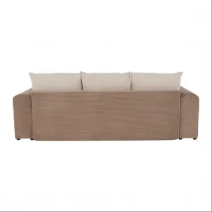 Extra priestranná pohovka, svetlohnedá/béžová/krémová, GILEN BIG SOFA