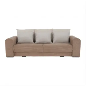 Extra priestranná pohovka, svetlohnedá/béžová/krémová, GILEN BIG SOFA