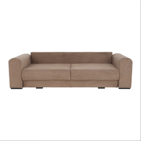Extra priestranná pohovka, svetlohnedá/béžová/krémová, GILEN BIG SOFA