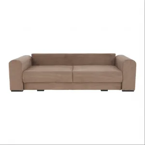Extra priestranná pohovka, svetlohnedá/béžová/krémová, GILEN BIG SOFA