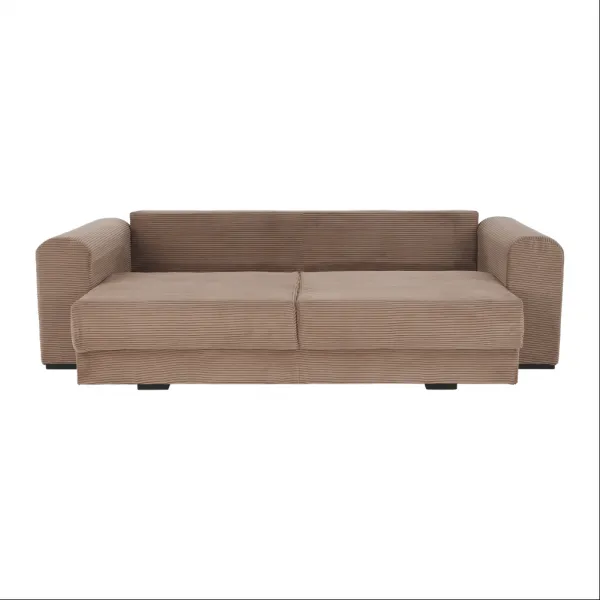 Extra priestranná pohovka, svetlohnedá/béžová/krémová, GILEN BIG SOFA