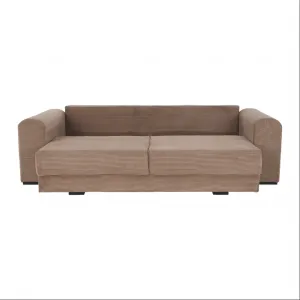 Extra priestranná pohovka, svetlohnedá/béžová/krémová, GILEN BIG SOFA