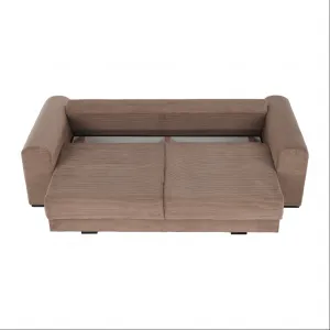 Extra priestranná pohovka, svetlohnedá/béžová/krémová, GILEN BIG SOFA