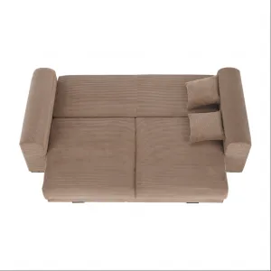 Extra priestranná pohovka, svetlohnedá/béžová/krémová, GILEN BIG SOFA