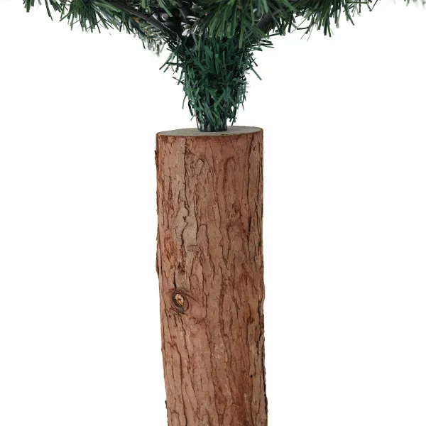Vianočný stromček so šiškami na pníku, posnežený, 180 cm, PNIK TYP 1