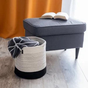 TEMPO-KONDELA ATIKUS, obaly na kvetináče, set 3 ks, biela/čierna