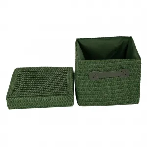 TEMPO-KONDELA IBERIS, úložné boxy, set 4 ks, oranžová/olivová/zelená/hnedá