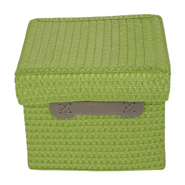 TEMPO-KONDELA IBERIS, úložné boxy, set 4 ks, oranžová/olivová/zelená/hnedá