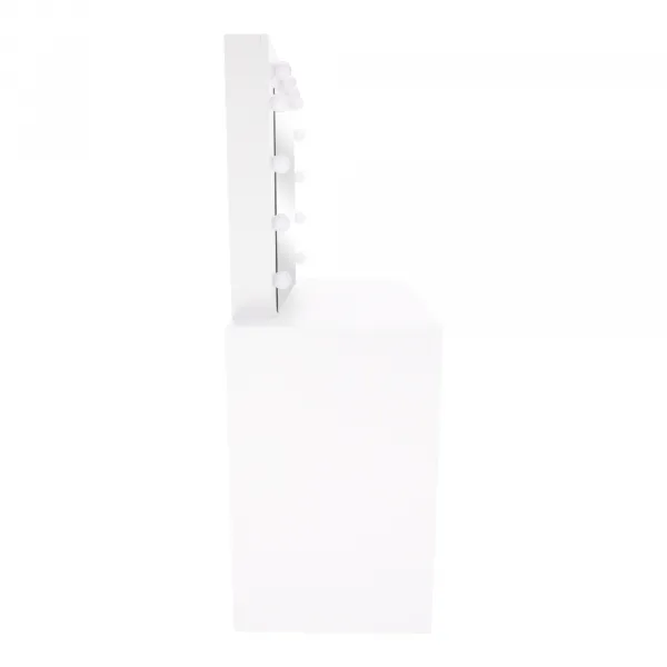 Toaletný stolík s LED osvetlením, biela, LEDIO