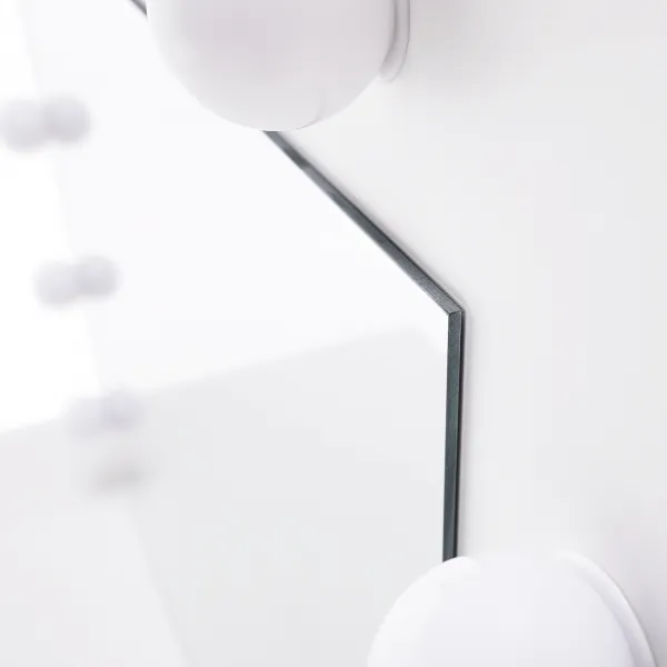 Toaletný stolík s LED osvetlením, biela, LEDIO