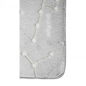 TEMPO-KONDELA GLOVIS TYP 3, svietiaci koberec, svetlosivá/vzor, 60x100cm