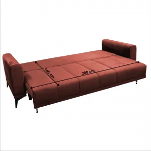 Rozkladacia pohovka, terakota, GRACE BIG SOFA