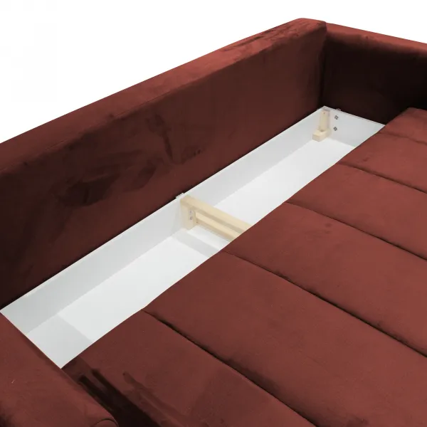 Rozkladacia pohovka, terakota, GRACE BIG SOFA