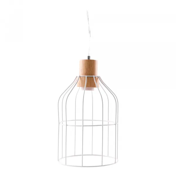 Visiaca lampa, biela/kov, ASTOK