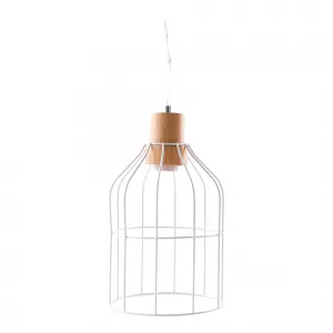 Visiaca lampa, biela/kov, ASTOK