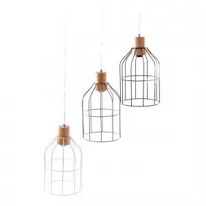 Visiaca lampa, čierna/kov, ASTOK