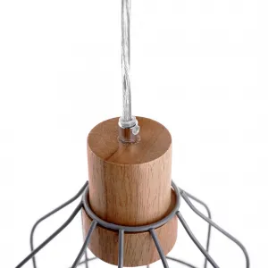 Visiaca lampa, sivá/kov, ASTOK