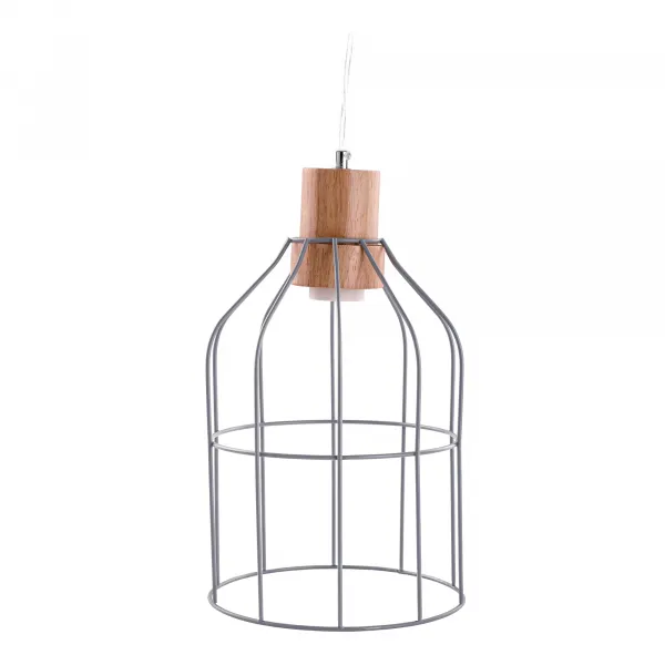 Visiaca lampa, sivá/kov, ASTOK