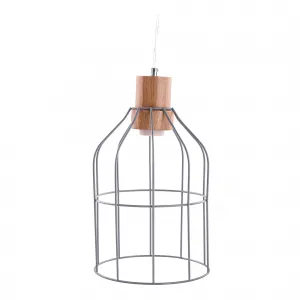 Visiaca lampa, sivá/kov, ASTOK