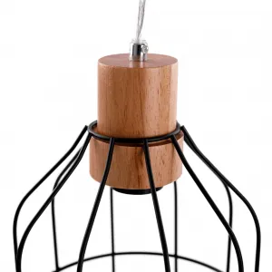 Visiaca lampa, čierna/kov, ASTOK