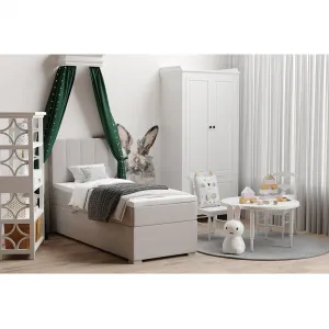 Boxspringová posteľ, jednolôžko, taupe, 80x200, ľavá, BRED