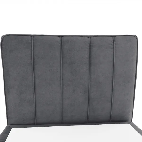 Boxspringová posteľ, jednolôžko, sivá, 90x200, ľavá, AMIS