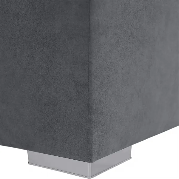 Boxspringová posteľ, jednolôžko, sivá, 90x200, ľavá, AMIS